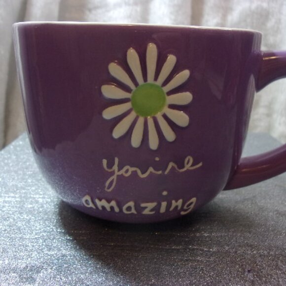 H-465 SANDRA MAGSAMEN STUDIO "YOU'RE AMAZING" DAISY MUG - Picture 2 of 8